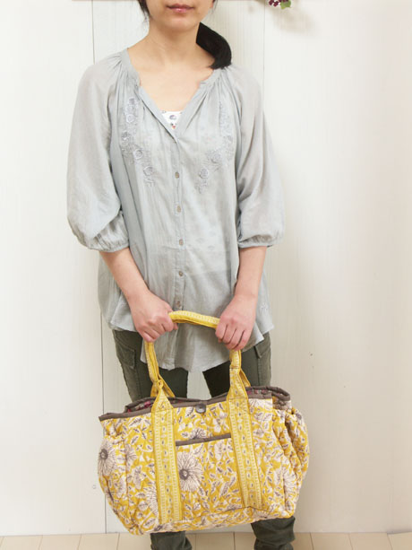 【INJIRI インディゴ キルト バッグ】 INJIRI インディゴ キルト バッグ | fog linen work